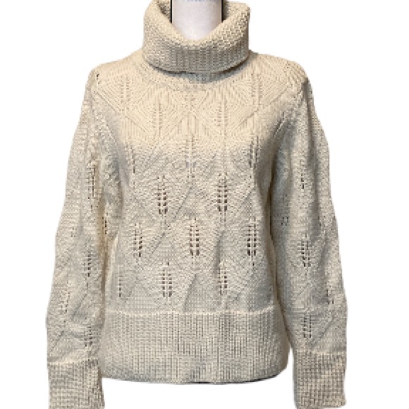 Mira Flores Baby Alpaca Turtle Neck Sweater NWT - Picture 1 of 11